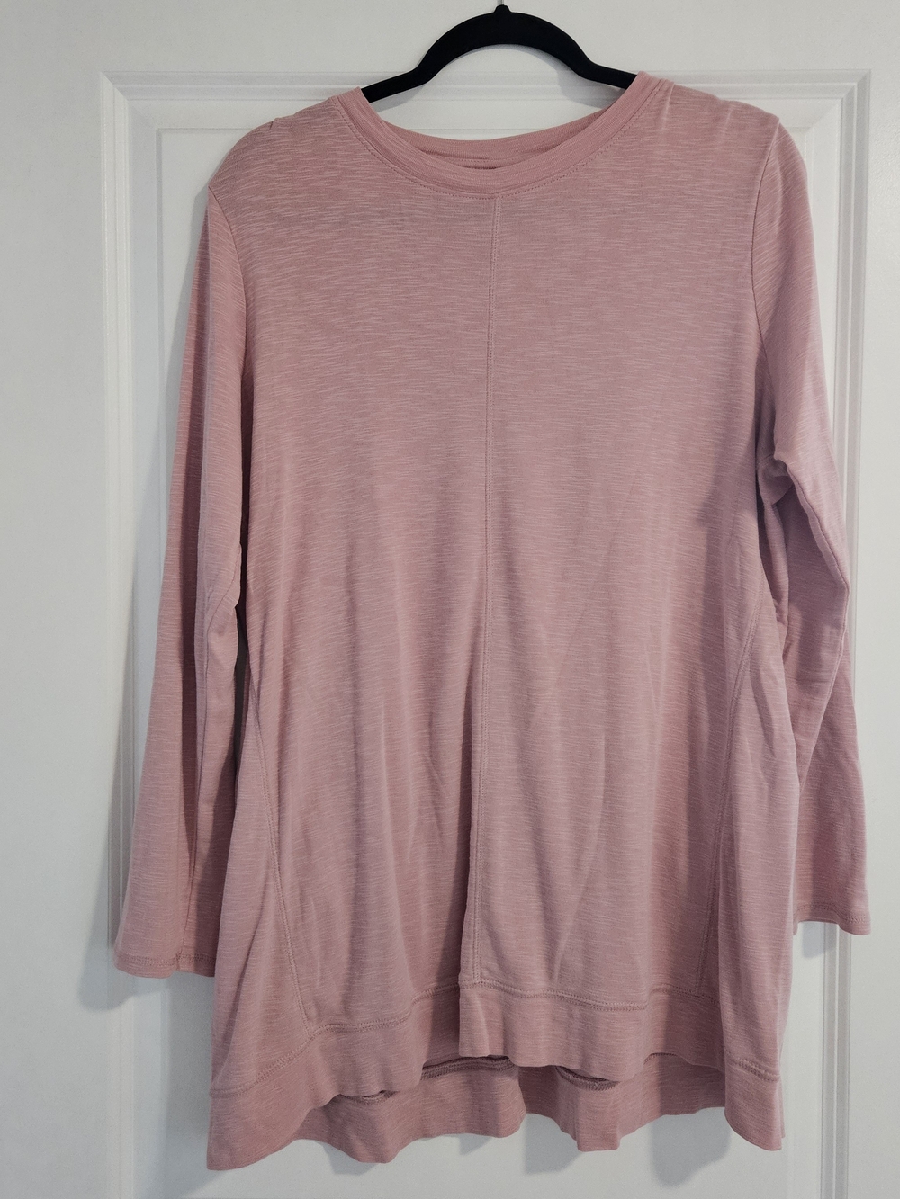 J. Jill Dusty Rose Long Pima Elliptical Tunic 100% Pima Cotton- Size Large